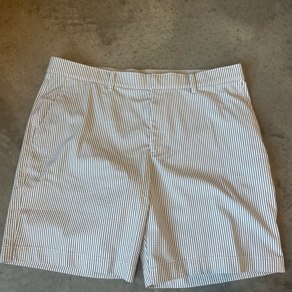 Nike Gray and White Flat Front Shorts